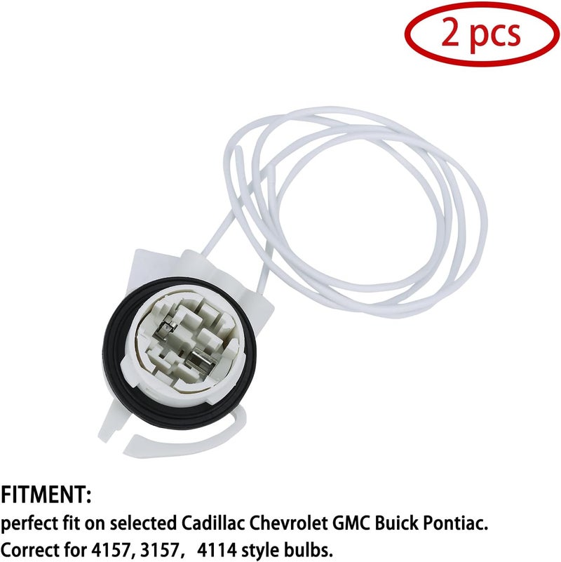 KOROP Light Socket Wire Harness Pigtail Repair Kit (2pcs) LED/Standard, Bulbs# 4114,4157,3157,Replaces# 19258649, LS94,645-607,Daytime Running Light Socket,Turn Signal Lamp Socket,Brake Light Socket - Image 3